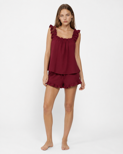 ALMA - Conjunto de Pijama con Volantes y Short
