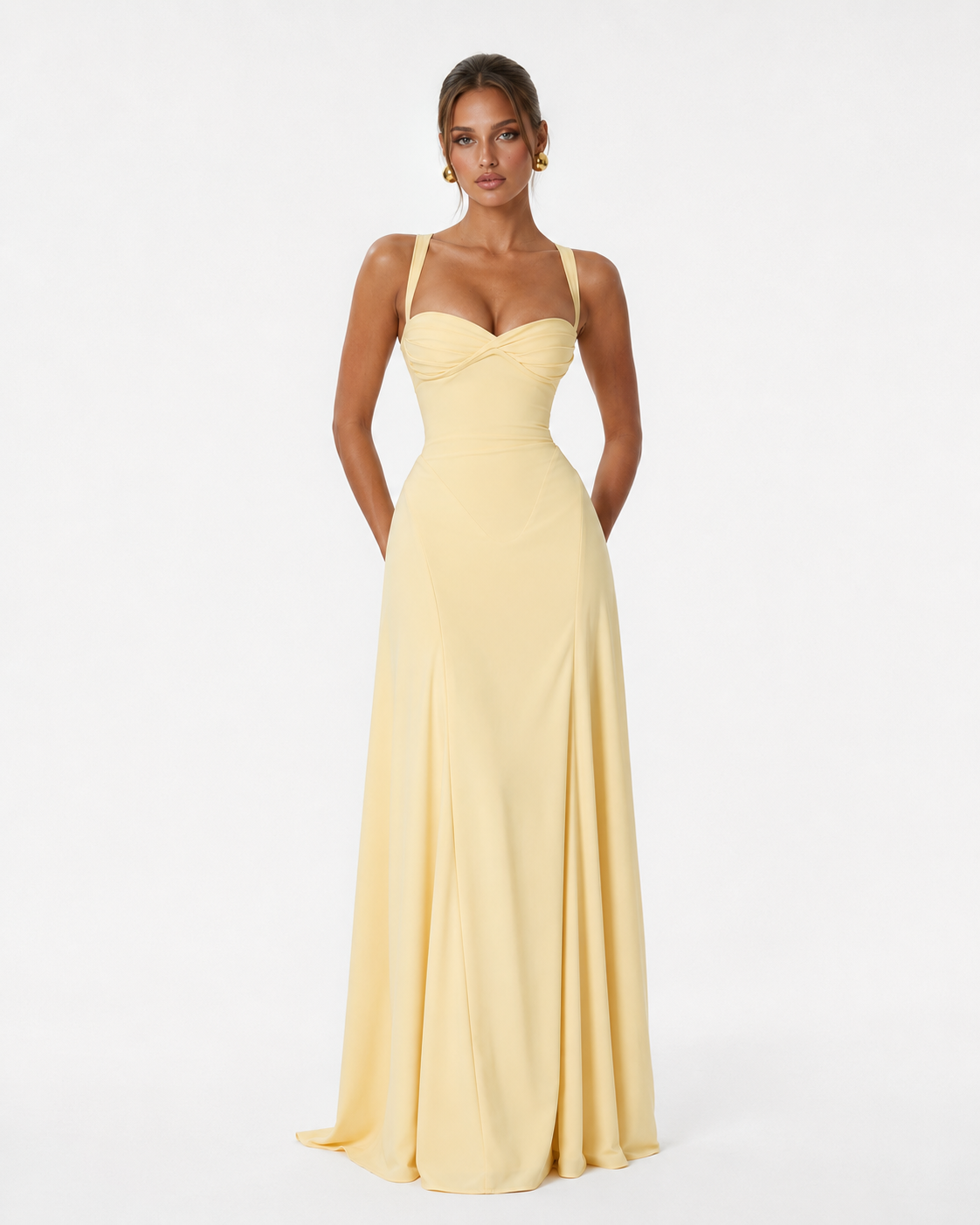 AURELIA - Vestido Maxi Corsé con Escote Corazón