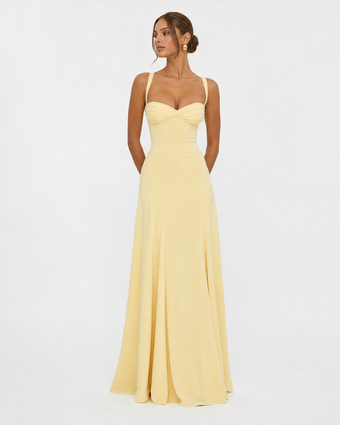 AURELIA - Vestido Maxi Corsé con Escote Corazón