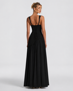 ARIANA - Vestido Maxi Corsé con Abertura y Pañuelo