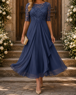 Rose | Vestido Midi de Encaje Favorecedor