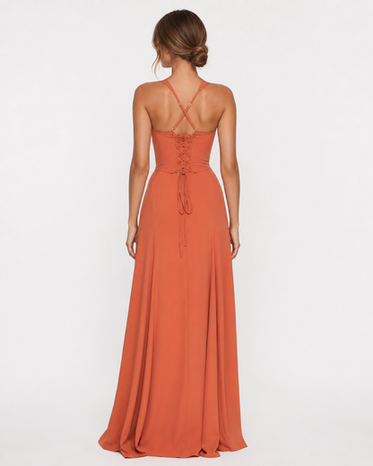 AURELIA - Vestido Maxi Corsé con Escote Corazón