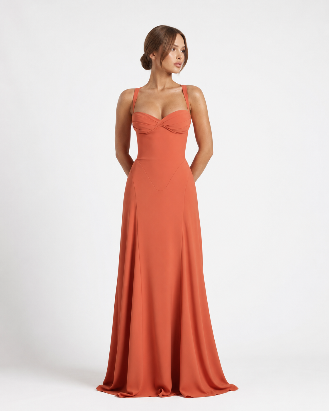 AURELIA - Vestido Maxi Corsé con Escote Corazón