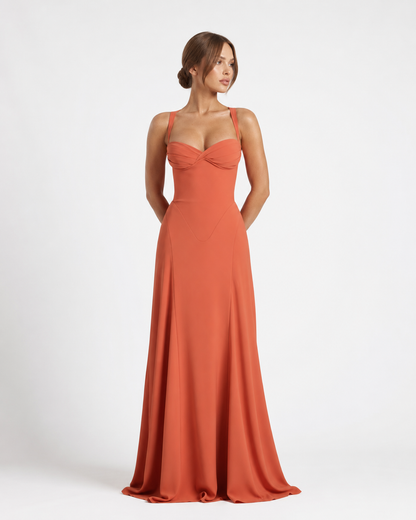AURELIA - Vestido Maxi Corsé con Escote Corazón
