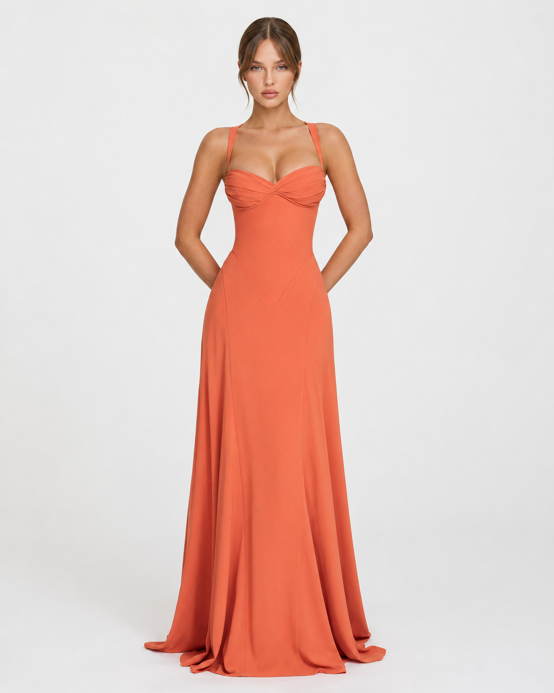 AURELIA - Vestido Maxi Corsé con Escote Corazón