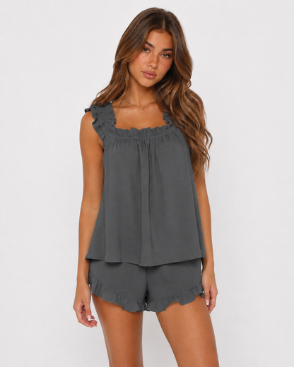 ALMA - Conjunto de Pijama con Volantes y Short