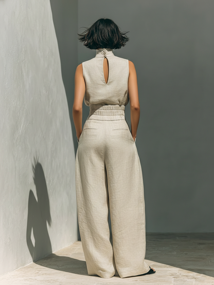 Katalina | Conjunto de Pantalones Anchos Elegantes y Top