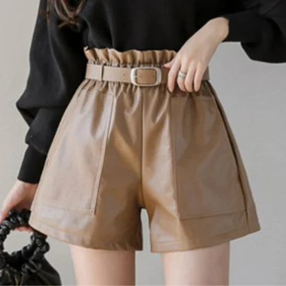 Nerea - Pantalones cortos de cuero