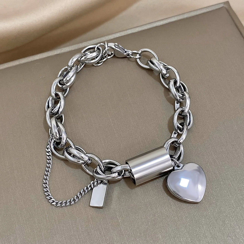 Pulsera corazón Plata