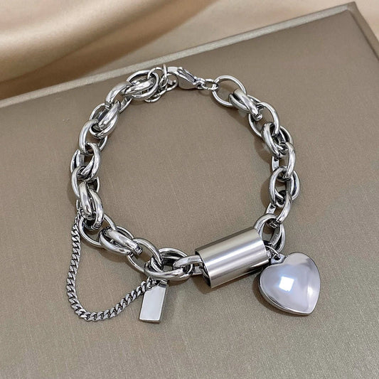 Pulsera corazón Plata