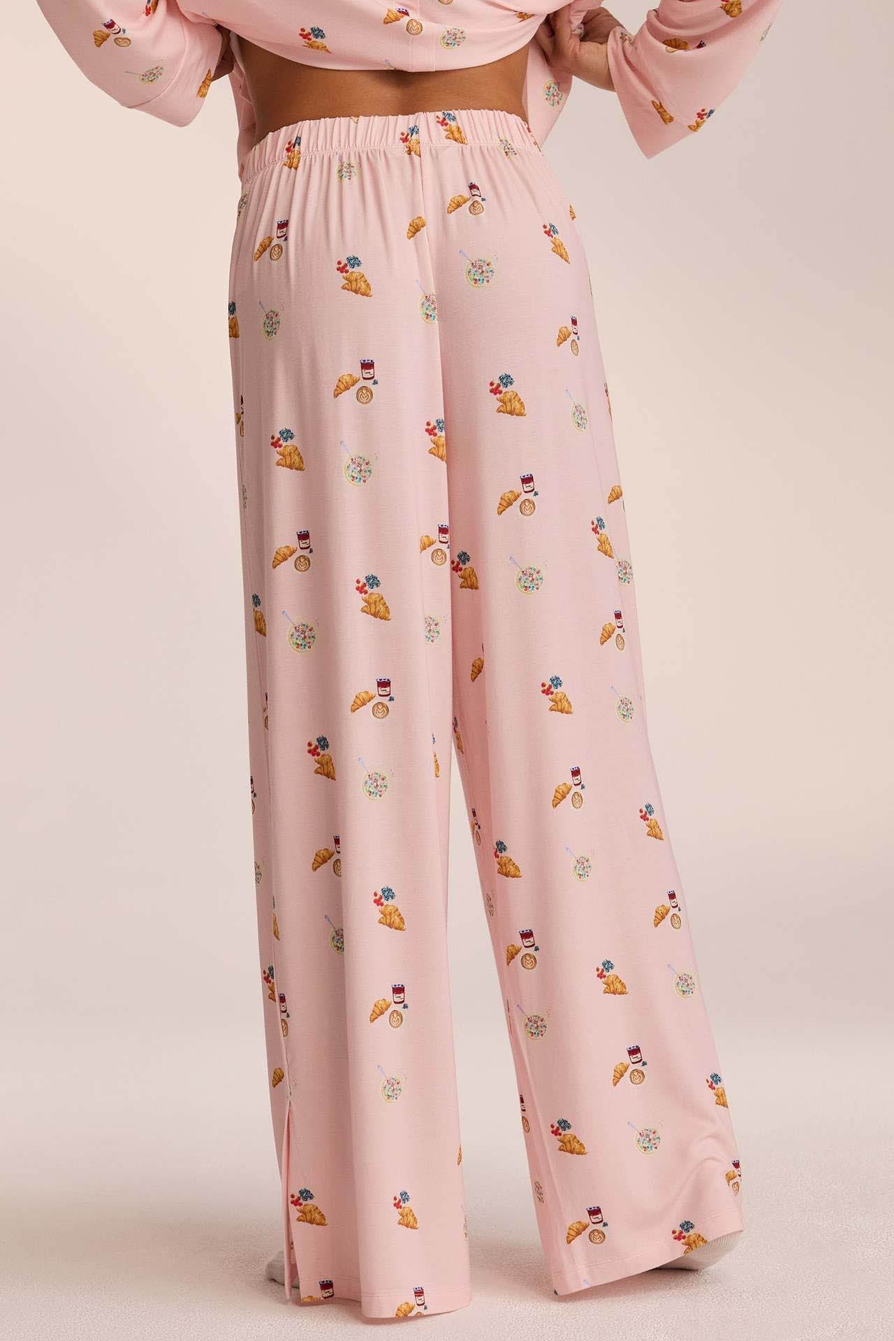 MELINA - Conjunto de Pijama con Camisa y Pantalón Estampado