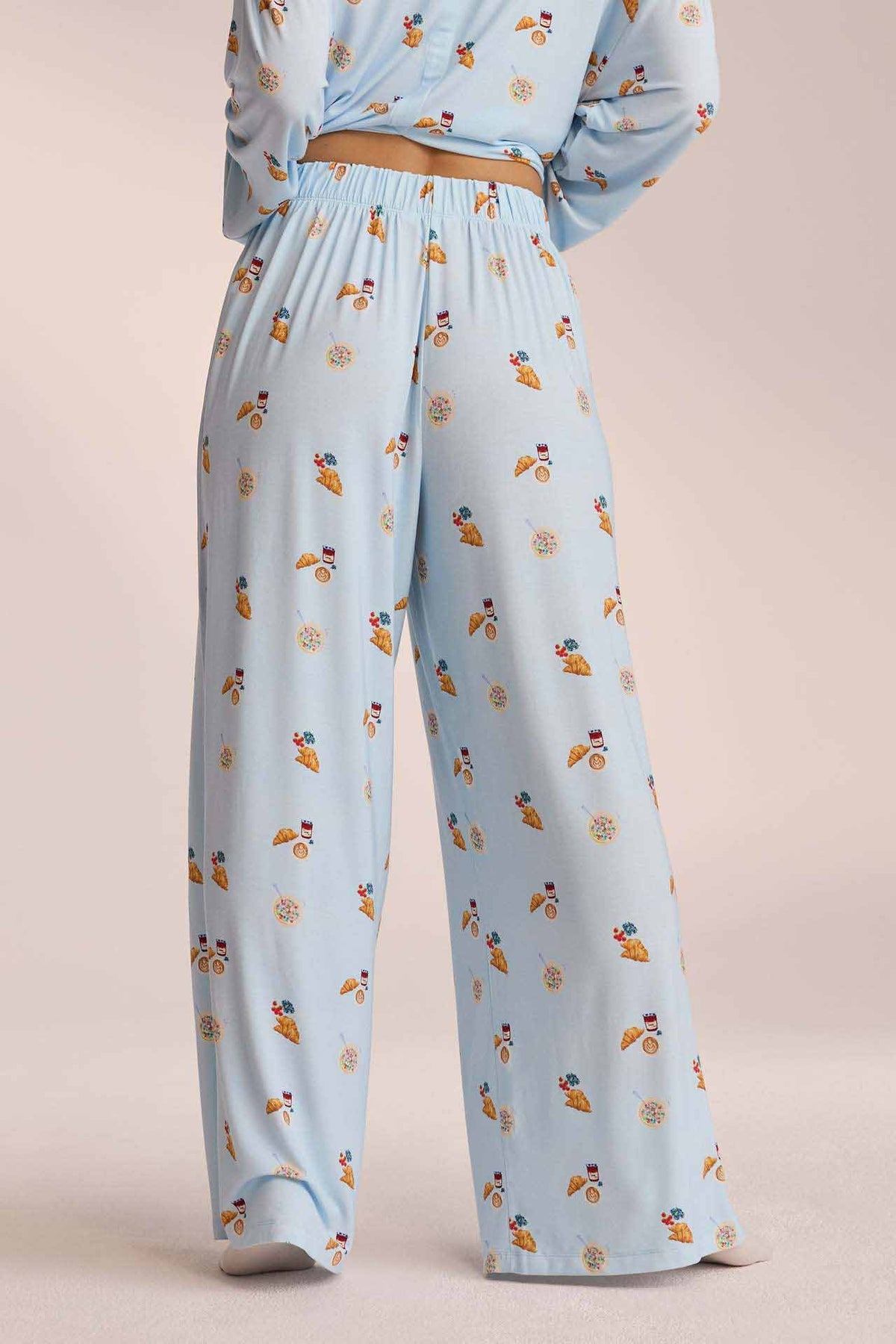 MELINA - Conjunto de Pijama con Camisa y Pantalón Estampado