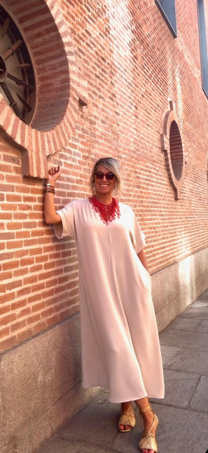 Vestido Telma Beige