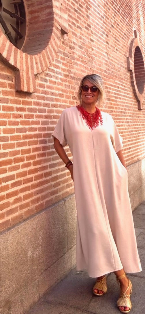 Vestido Telma Beige