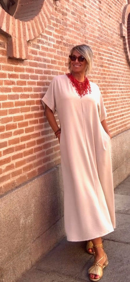 Vestido Telma Beige