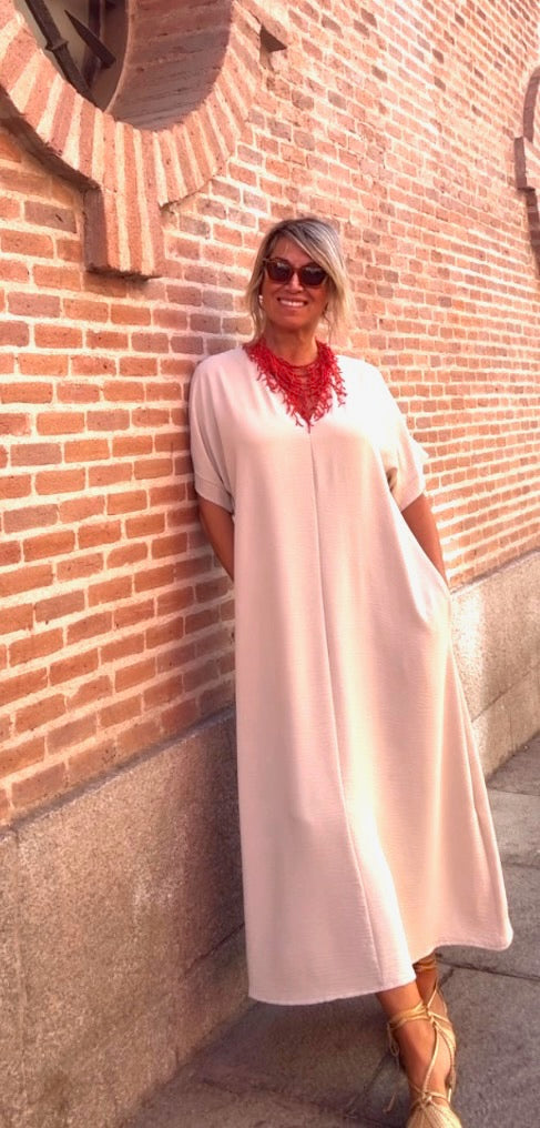 Vestido Telma Beige