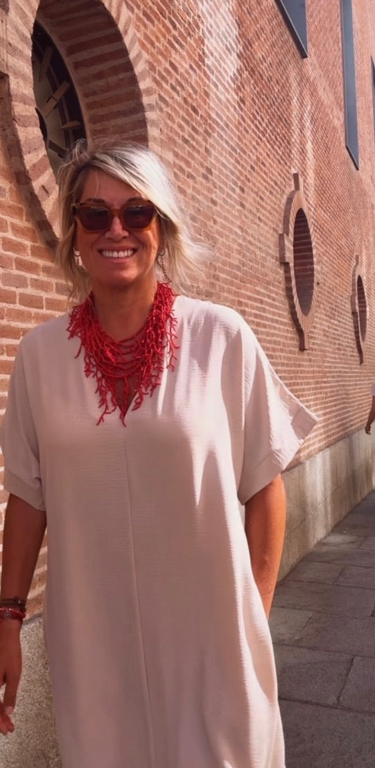 Vestido Telma Beige
