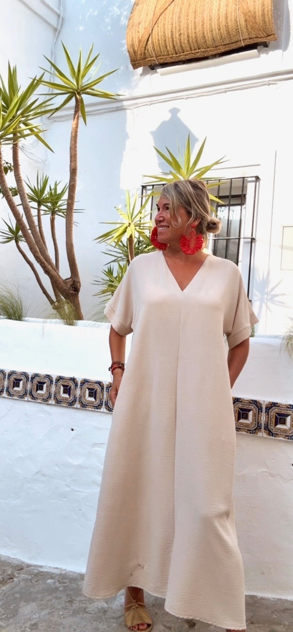 Vestido Telma Beige