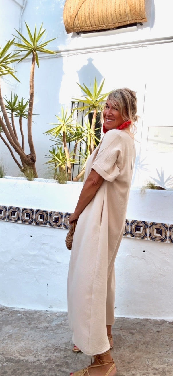 Vestido Telma Beige