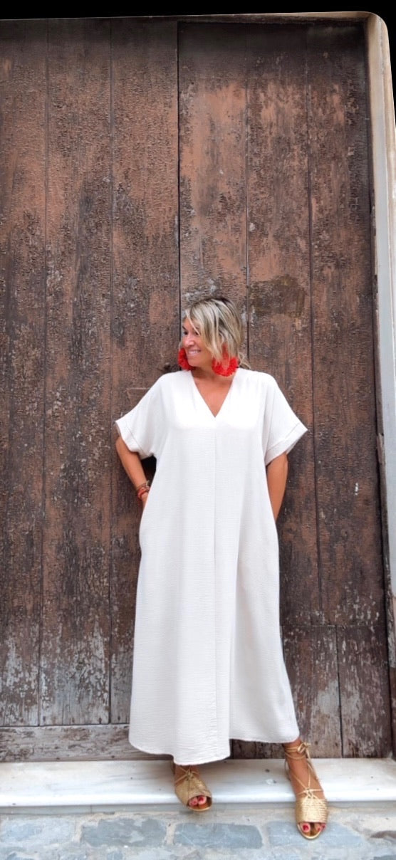 Vestido Telma Beige