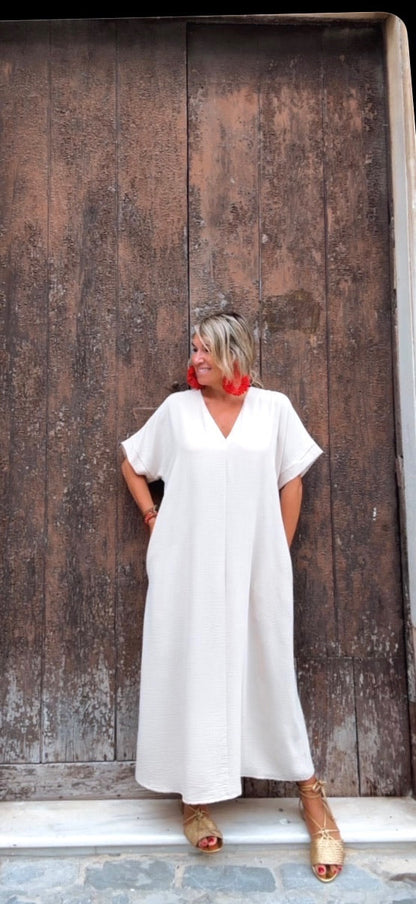 Vestido Telma Beige