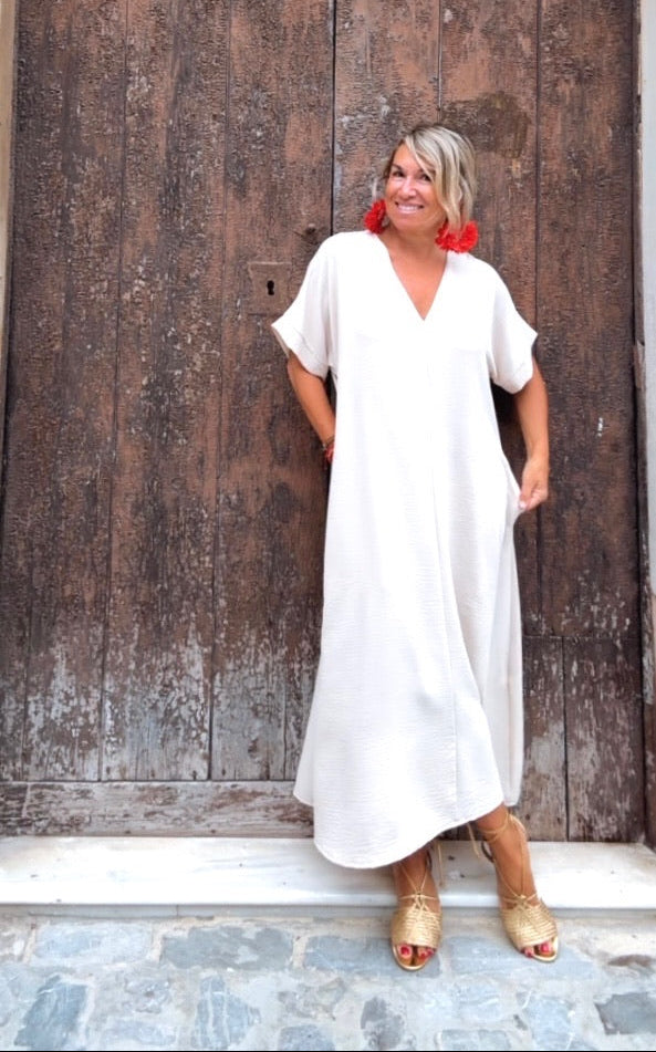 Vestido Telma Beige