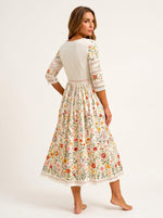 LINA - Vestido Midi Estampado Floral