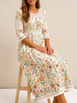 LINA - Vestido Midi Estampado Floral