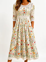 LINA - Vestido Midi Estampado Floral