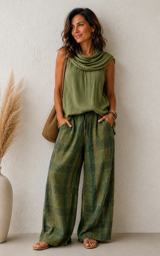 LILI- Conjunto Natural - Comodidad Relajada con Elegancia Artesanal