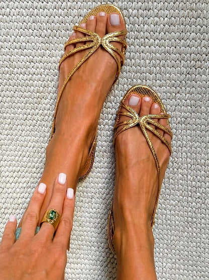 Sandalias doradas