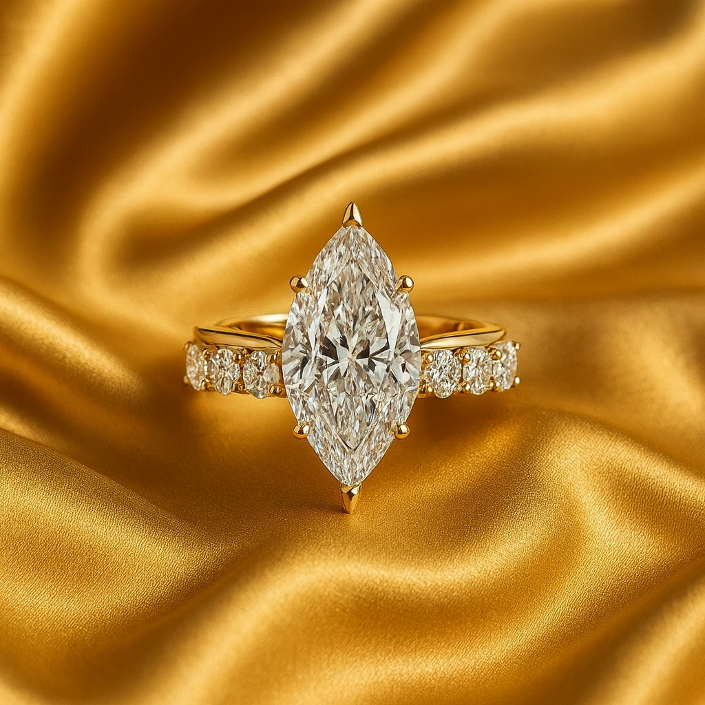 Set de Anillos Élodie — Diamante Marquesa en oro