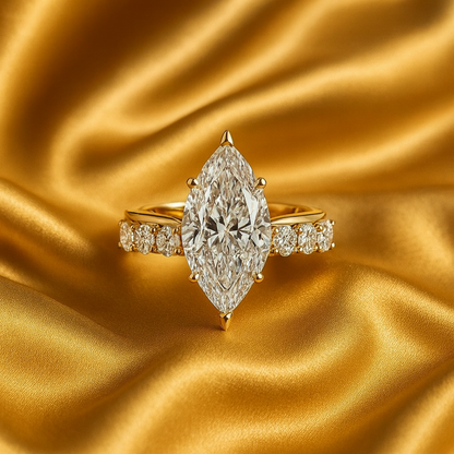 Set de Anillos Élodie — Diamante Marquesa en oro