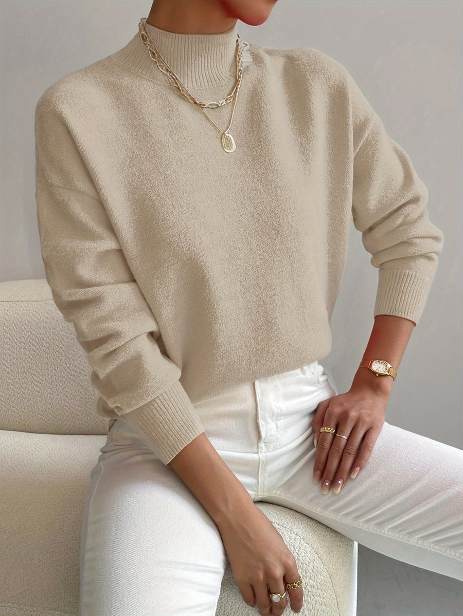 MARILENA - Jersey Elegante de Cuello Alto