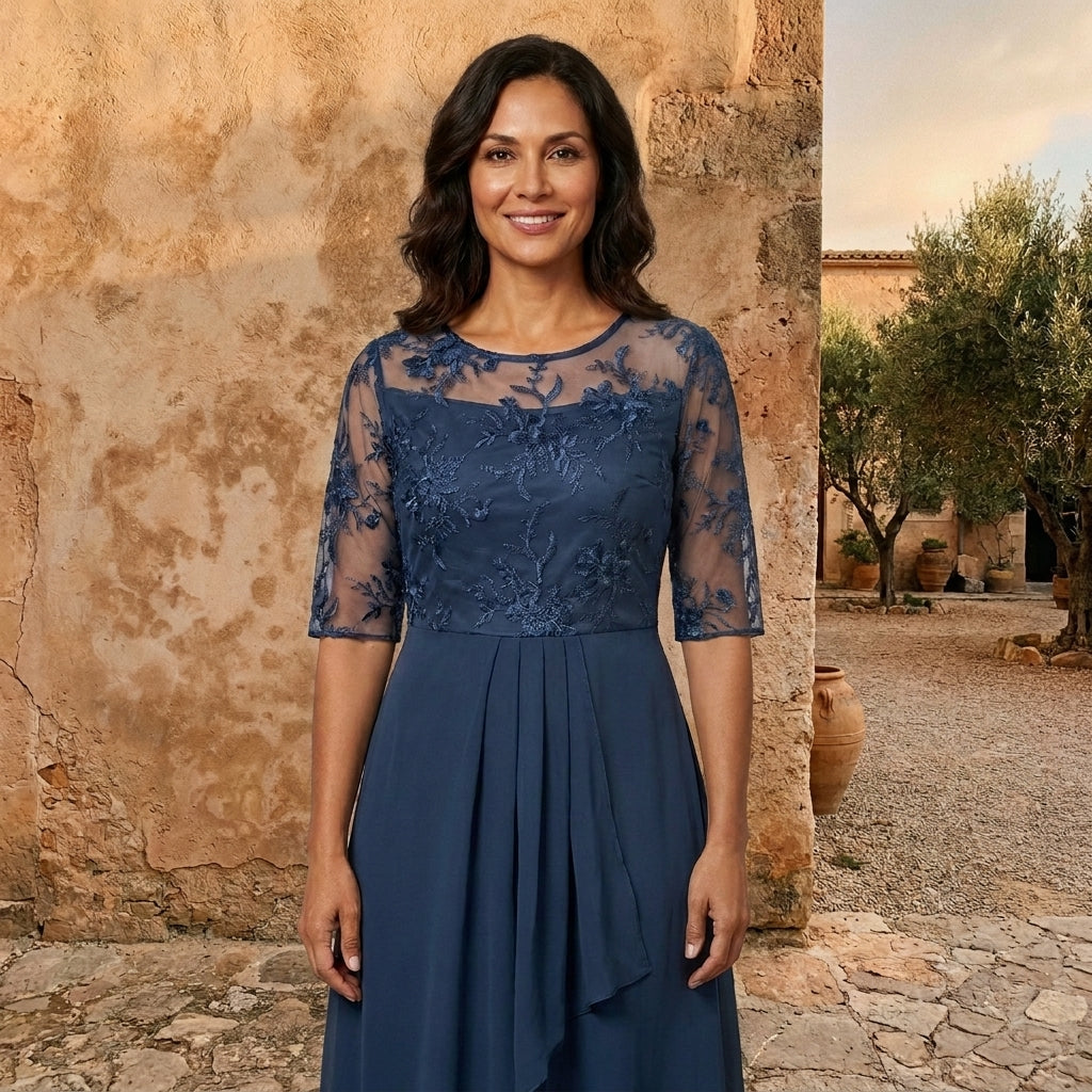 Emma Santini | VESTIDO DE GASA ELEGANTE