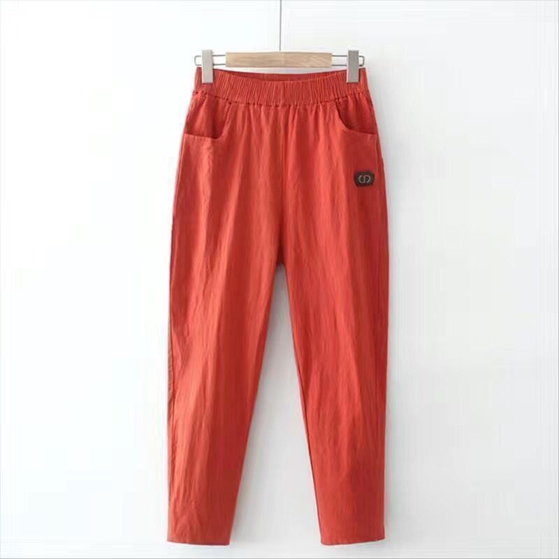 LORENA - Pantalón de Mezcla de Algodón y Lino