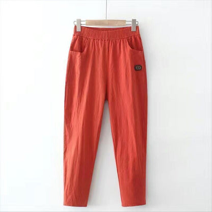 LORENA - Pantalón de Mezcla de Algodón y Lino