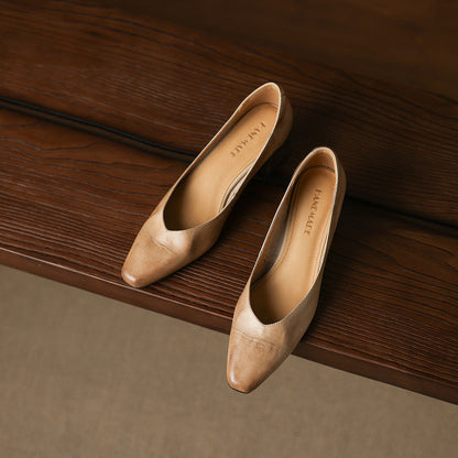 Zila | Zapatos de Tacón de Piel Genuina