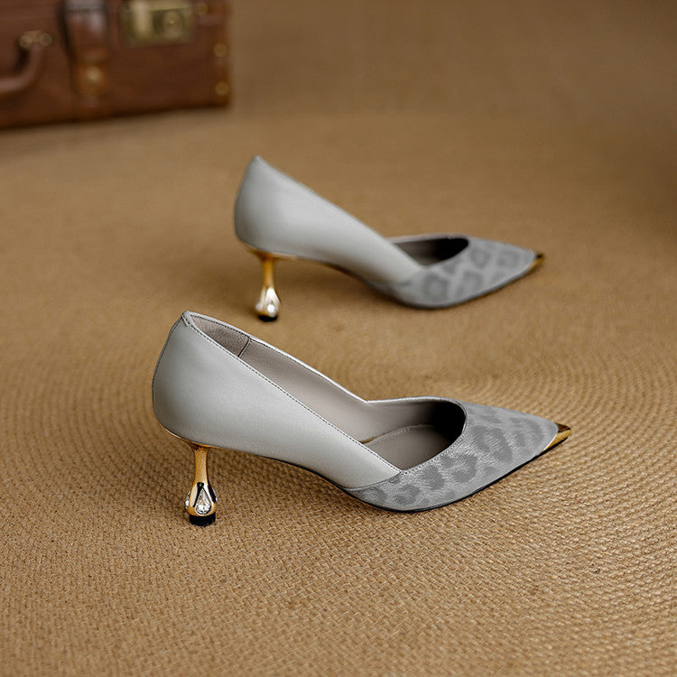 Clair | Zapatos de Tacón de Piel Genuina