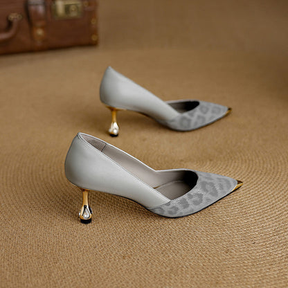 Clair | Zapatos de Tacón de Piel Genuina