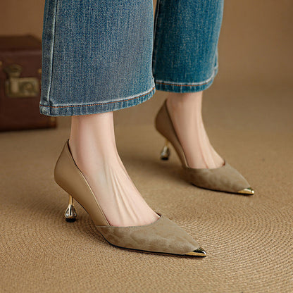 Clair | Zapatos de Tacón de Piel Genuina