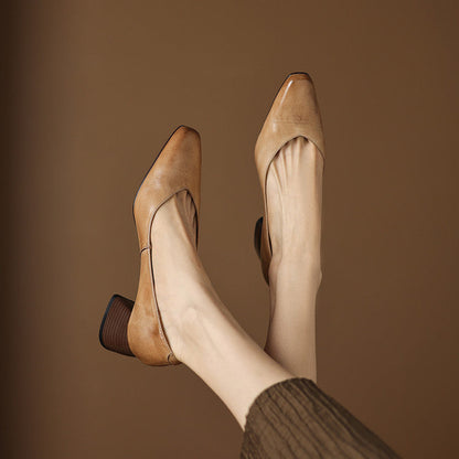 Zila | Zapatos de Tacón de Piel Genuina