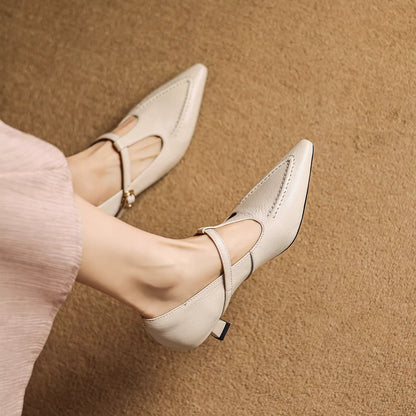 Tirea | Zapatos de Tacón de Piel Genuina