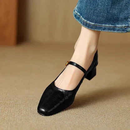 Bella | Zapatos de Tacón de Piel Genuina