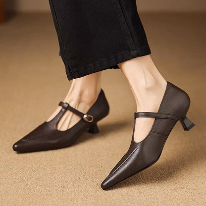 Tirea | Zapatos de Tacón de Piel Genuina