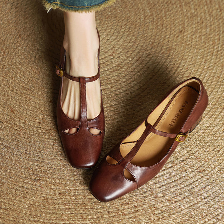 Alysa | Zapatos de Tacón de Piel Genuina