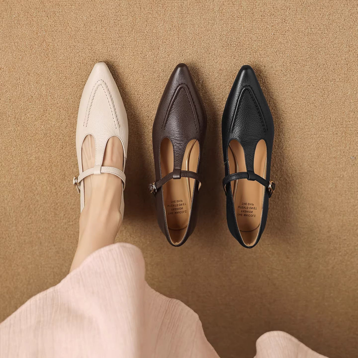 Tirea | Zapatos de Tacón de Piel Genuina