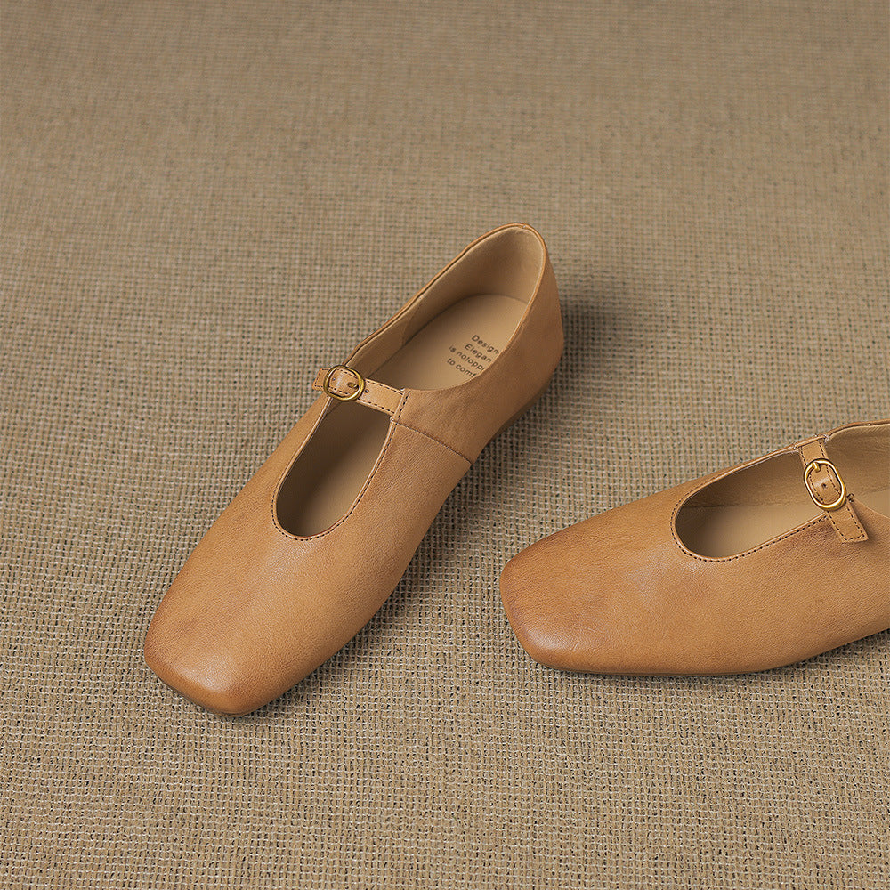 Elspeth | Bailarina Mary Jane de Corte Alto