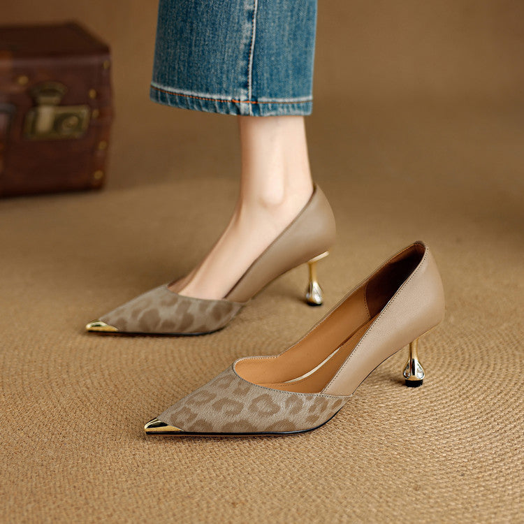 Clair | Zapatos de Tacón de Piel Genuina