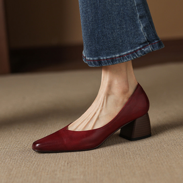Zila | Zapatos de Tacón de Piel Genuina